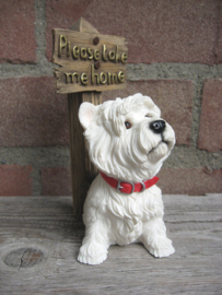 beeldje West Highland White Terriër 'Please take me home'