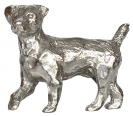 miniatuur Jack Russell Terrier zilvertin
