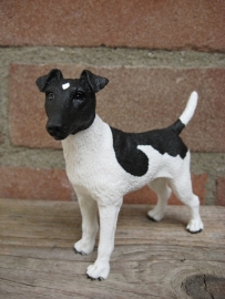 beeldje Fox Terrier gladhaar zwart-wit