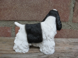 beeldje Amerikaanse Cocker spaniel zwart-wit