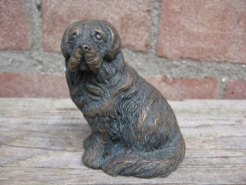 beeldje Sint Bernardhond bronskleur