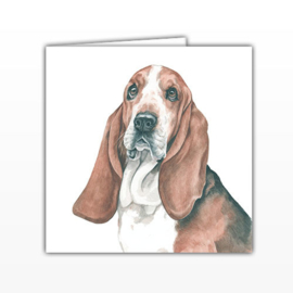 wenskaart Basset hound