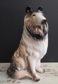 vintage beeldje Schotse Collie zittend