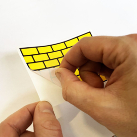 FLUX Eggshell Stickers 50st. Bricks Yellow