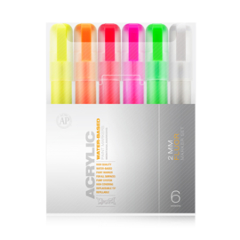 Montana Acrylic Marker Set 6st. Fine Fluor