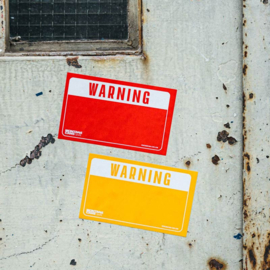 Montana Warning Sticker Pack  Red/Yellow 100st