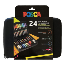 Posca Set 24 Rubberen etui