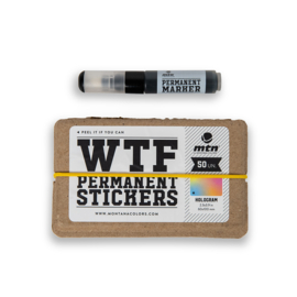 WTF Eggshell Stickers Hologram 50st + Marker