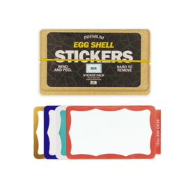 Egg Shell Stickers Wavy Border Mix 80 Stuks