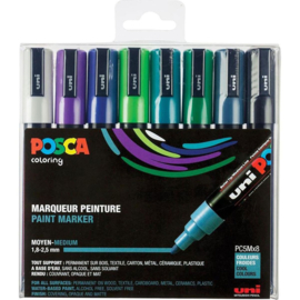 Posca PC-5M Cool Colors Set 8st.