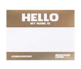 Hello My Name is Stickers Metallic 100st.