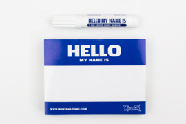 Hello My Name is Stickers Blue+marker 100st