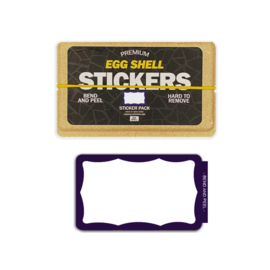 Egg Shell Wavy Border Purple  80 Stuks