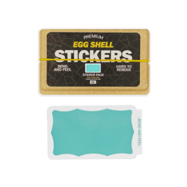 Egg Shell Wavy Border Teal 80 Stuks