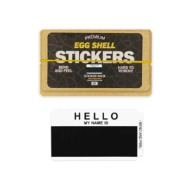 Egg Shell Stickers Hello Black 80 Stuks