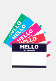 Hello My Name is Stickers  Multi Colors 50st.