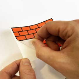 FLUX Eggshell Stickers 50st. Bricks Orange