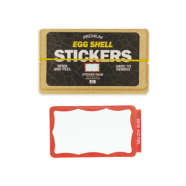 Egg Shell Wavy Border Red 80 Stuks