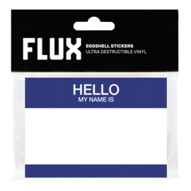 FLUX Eggshell Stickers 50st. Hello My Name Is Blue