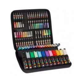 Posca Set 60 Rubberen etui