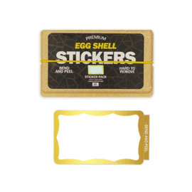 Egg Shell Wavy Border Gold  80 Stuks