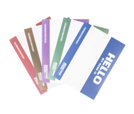 Hello My Name is Stickers Metallic 100st.