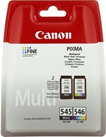 Canon PG-545 / CL-546 Inktcartridge Zwart + 3 kleuren Voordeelbundel