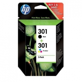 HP 301 (N9J72AE) Inktcartridge Zwart + 3 kleuren Voordeelbundel