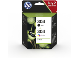 HP 304 (3JB05AE) Inktcartridge Zwart + 3 kleuren Voordeelbundel