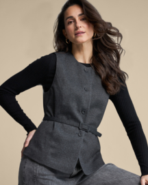 Red Button Sarah Sleeveless Herringbone Grey/Black 5148