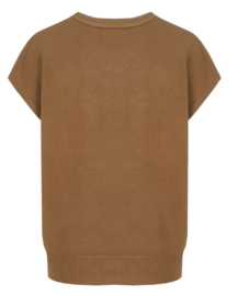 C&S Vaski Knit Gilet Dark Walnut