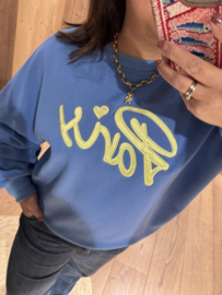 Azzurro Paris Sweater Jeansblauw