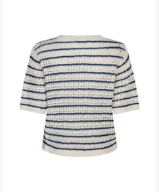 Red Button Jolene Stripe Jeansblue 4950