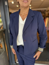 Triple Nine Blazer Gold Rib Cuff Navy 3907