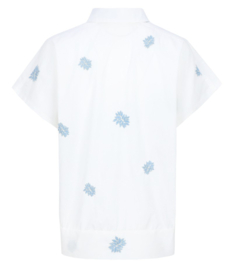 G-Maxx Arlise Blouse Warm Celestial Blue/Offwhite