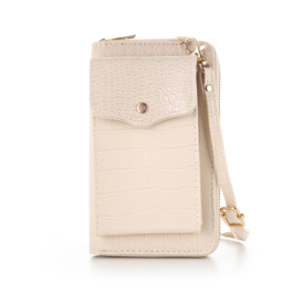 Croco Beige Portemonnee