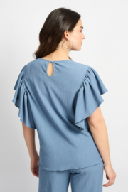 C&S Tilda Top Dusty Blue
