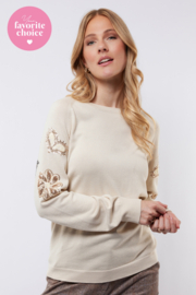 C&S Anouk Knit Pullover Wool White