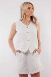 C&S Postiano Gilet Offwhite