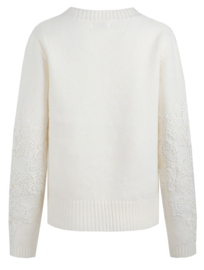 C&S Katja Knit Pullover Wool White