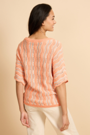 G-Maxx Gwenore Knitting Top Warm Coral/Offwhite