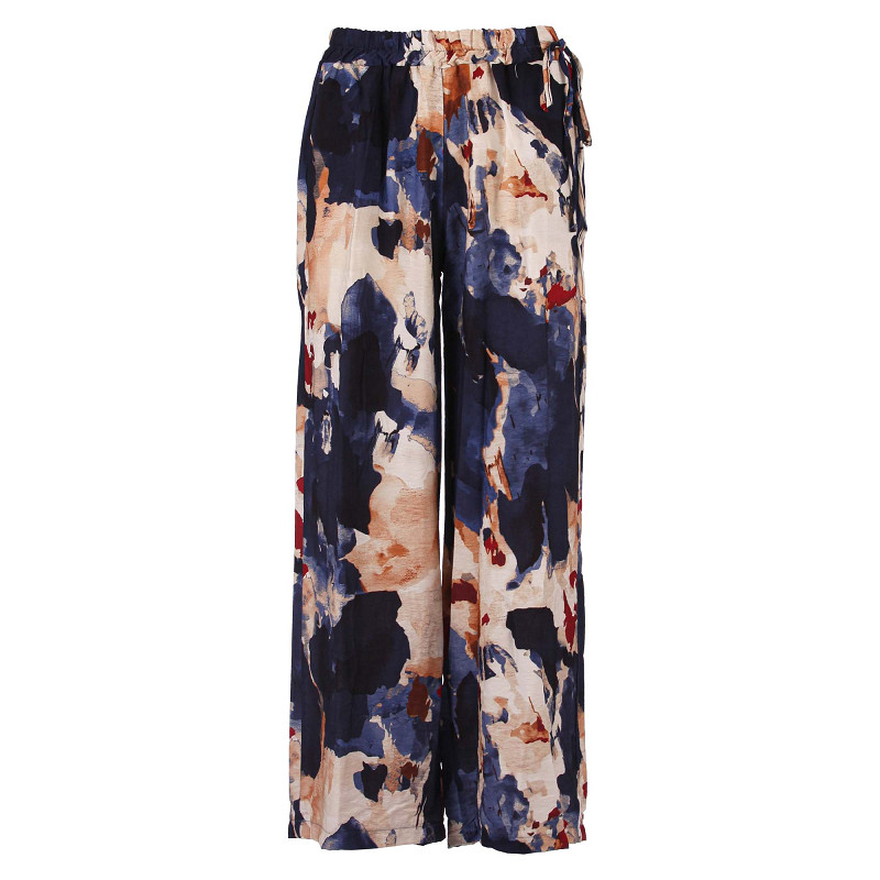 Enjoy Bloemen Broek Indigo 127073