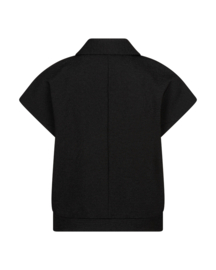Red Button Bomber Sleeveless Fancy Punta Black 5127