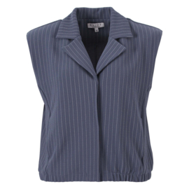 Enjoy Gilet Stripe Jeansblauw 413376