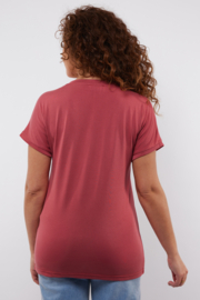C&S Clementine Top Slate Rose