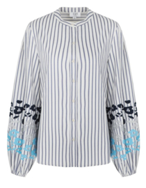C&S Auburn Blouse Ice Blue