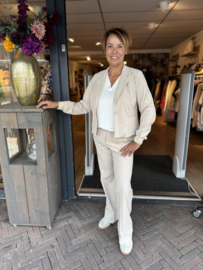 Triple Nine Blazer Gold Rib Cuff Beige 3907