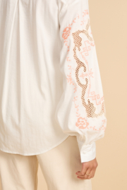 G-Maxx Anoukis Blouse Offwhite/Warm Coral