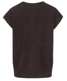 C&S Vaski Knit Gilet Dark Chocolate