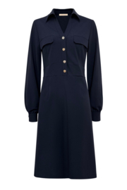 Triple Nine Jurk Button Black 51810